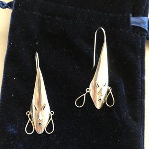 Sterling Mask Earrings